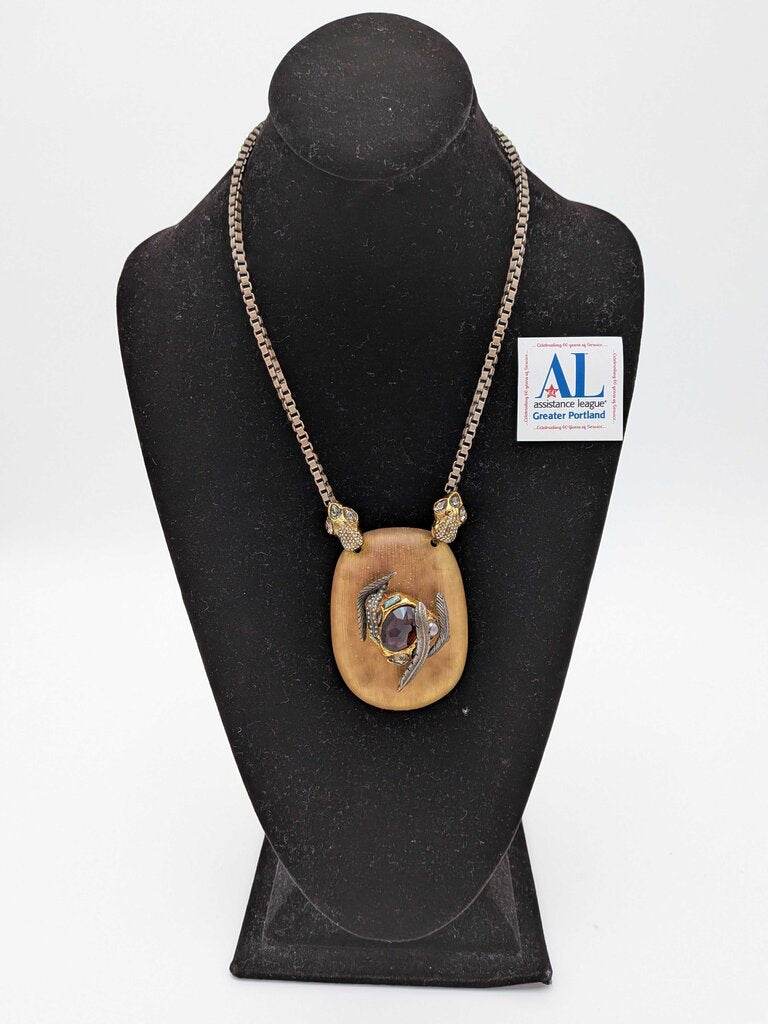 Alexis Bittar hand carved Lucite Necklace
