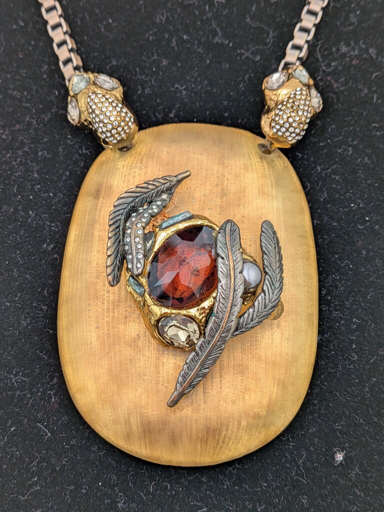 Alexis Bittar hand carved Lucite Necklace