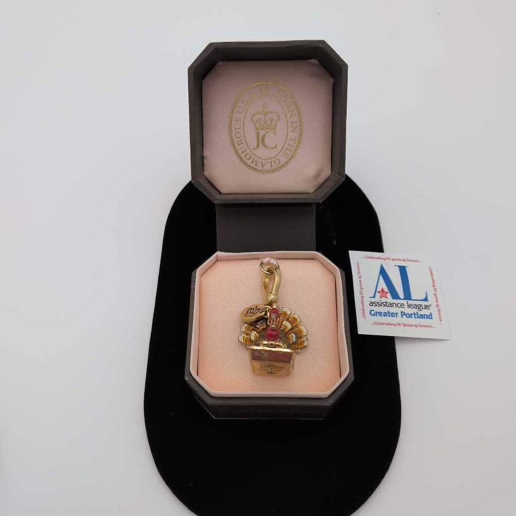 Vintage Juicy Couture Charm Made In USA Turkey In Gift Box