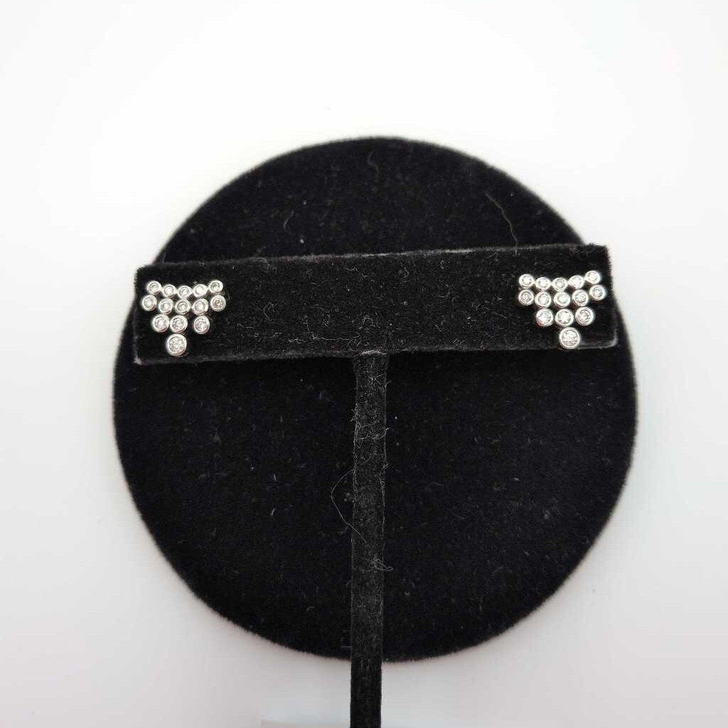 Articulating Bevel Set Diamond Earrings in 14K White Gold From Saks Fifth Avenue