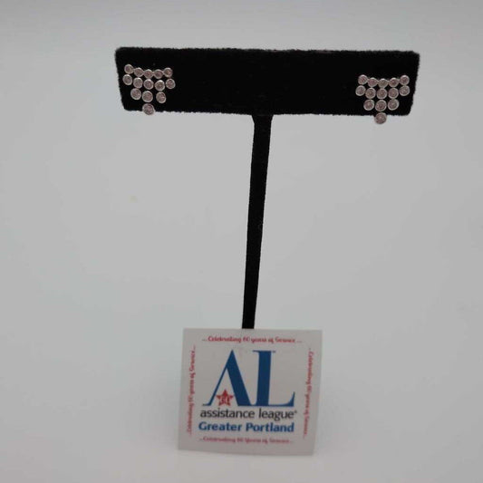 Articulating Bevel Set Diamond Earrings in 14K White Gold From Saks Fifth Avenue