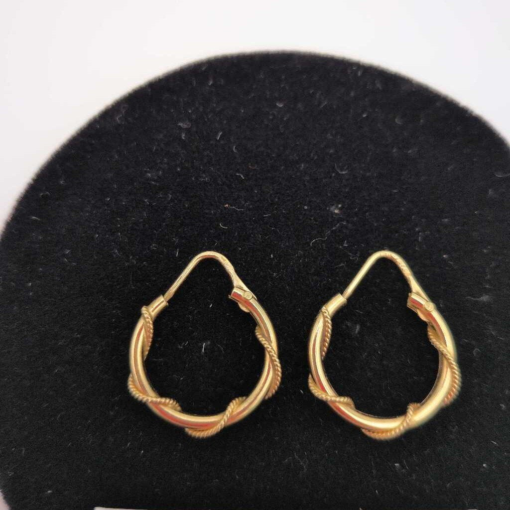 14K Yellow Gold Hoops