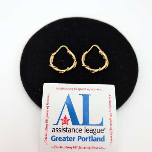 14K Yellow Gold Hoops