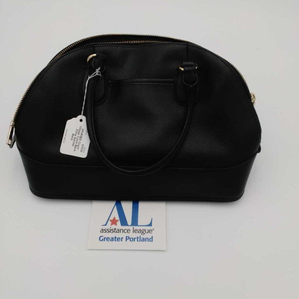 Vintage Coach Black Dome Satchel
