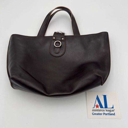 Furla brown leather shoulder bag